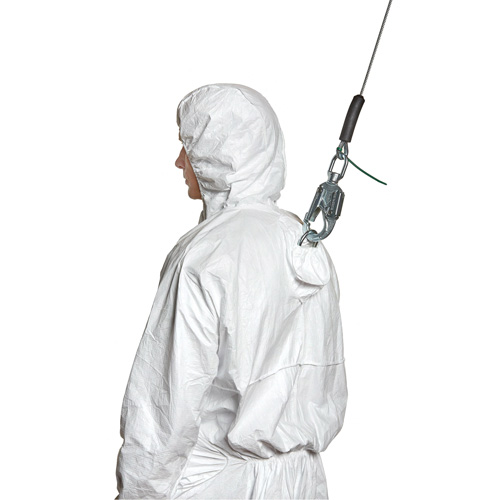 Harness-Compatible Disposable Coverall, X-Large, White, Tyvek&reg; 500 O-Max
