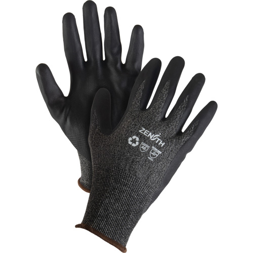 Eco-Friendly Lightweight High-Dexterity Cut-Resistant Gloves, Size 10, 21 Gauge, Foam Nitrile Coated, Stainless Steel/HPPE/RPET Shell, ASTM ANSI Level A5 O-Max