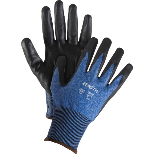 Gants l&eacute;gers et haute dext&eacute;rit&eacute; r&eacute;sistants &agrave; la coupe, Taille 8, Calibre 18, Rev&ecirc;tement Mousse de nitrile, Enveloppe en Acier inoxydable/PEHP/Tungst&egrave;ne, ASTM ANSI niveau A9 O-Max