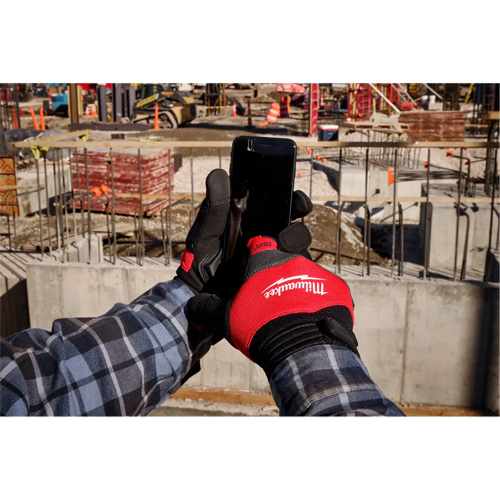 Gants de travail antivibration, Taille Petit, Paume Synth&eacute;tique O-Max