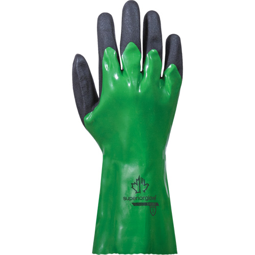 Gants r&eacute;sistants aux produits chimiques SolvStop, Taille 7, 12" lo, PVC O-Max
