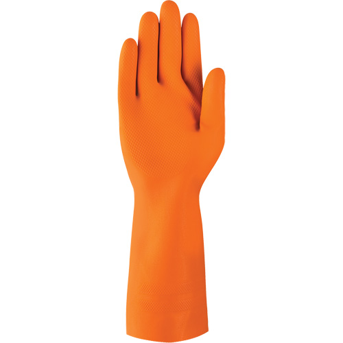 AlphaTec&reg; 87-208 Heavy-Duty Chemical-Resistant Gloves, Size 7, 12.8" L, Rubber Latex, Cotton/Flock-Lined Inner Lining, 29.5-mil O-Max