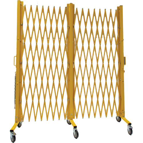 Barri&egrave;re extensible, 84" h x 20' lo, Jaune O-Max