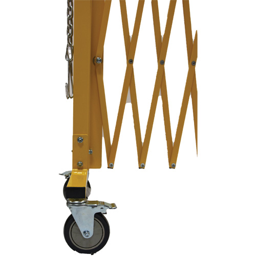 Barri&egrave;re extensible, 84" h x 20' lo, Jaune O-Max