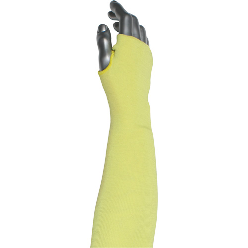 Kut Gard&reg; 2-Ply Cut-Resistant Sleeve with Thumb Hole, Aramid/ATA&reg;, 10", ASTM ANSI Level A6, Yellow O-Max