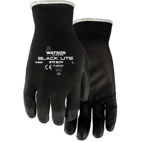 Gants 391 Stealth Black Lite, T-petit, R&ecirc;vetement Polyur&eacute;thane, Enveloppe en Polyester O-Max