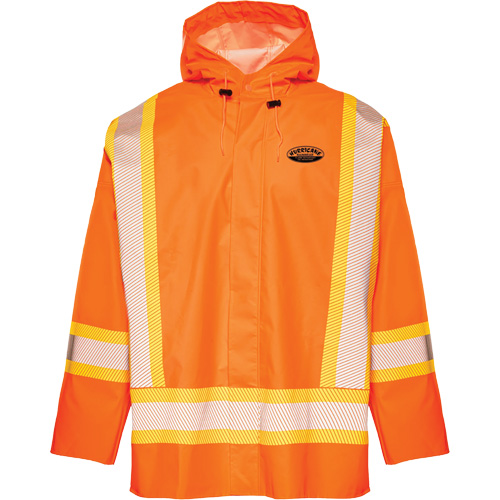 R804 Hurricane Rain Jacket, Small, High Visibility Orange O-Max