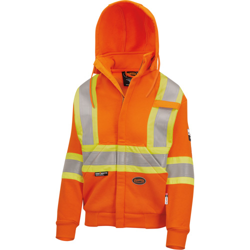 Heavyweight Safety Hoodie, Women's, X-Small, High Visibility Orange O-Max