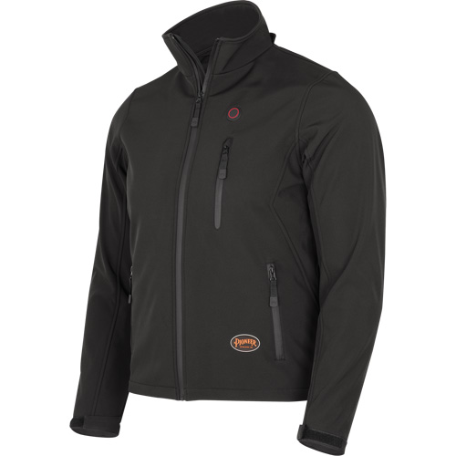Veste chauffante Softshell, Hommes, Petit, Noir O-Max