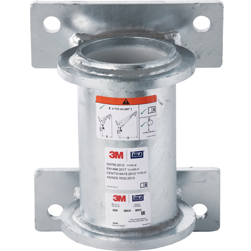 DBI-SALA&reg; Confined Space Wall Mount Base, Galvanized O-Max