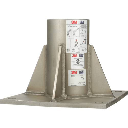 Base de m&acirc;t de potence haute capacit&eacute; en acier inoxydable &agrave; fixation au sol pour espace clos DBI-SALA O-Max