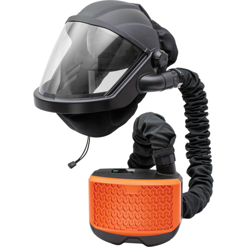 Ensemble de respirateur &agrave; purificateur d'air motoris&eacute; avec ventilateur PEAKAIR MAXSHIELD, Respirateur &agrave; masque, Pile Lithium-ion O-Max