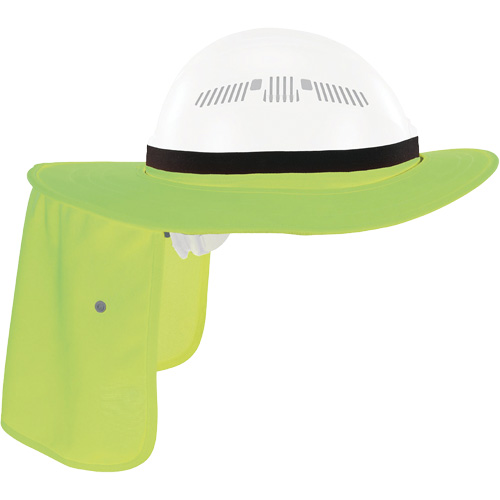 Chill-Its 6661 Universal Hard Hat Brim with Neck Shade, Hi-Vis Lime O-Max