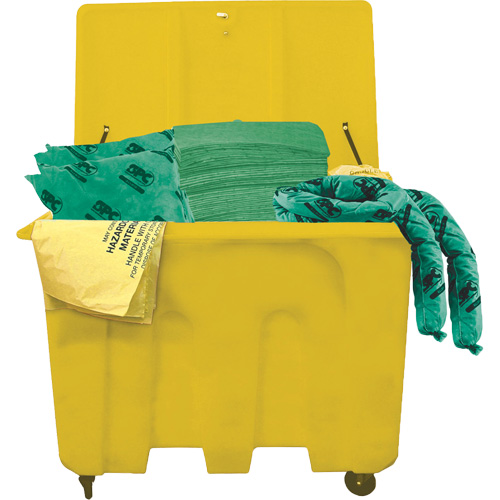 Trousse de d&eacute;versements de produits chimiques pour camion SPC HazWik, Mati&egrave;res dangereuses, Bac, Absorbance de 160 gal. US O-Max