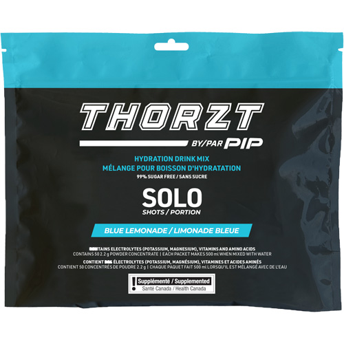 THORZT Sugar-Free Solo Shot Hydration Drink Mix, Single Serve, Blue Lemonade O-Max