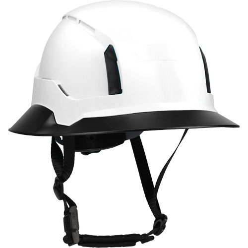 Bordure large compl&egrave;te &agrave; agrafe pour casque d'alpiniste RZRBack, blanc O-Max