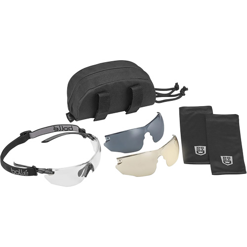 Combat Safety Glasses Kit, Clear/Copper/Smoke Lens, Anti-Fog/Anti-Scratch, ANSI Z87+ O-Max