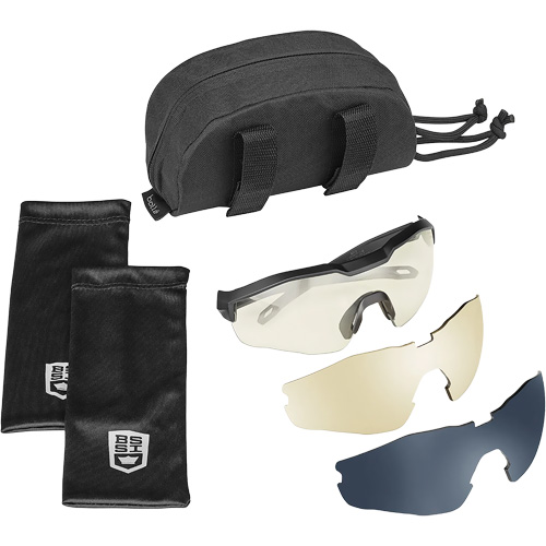 Ensemble de cache-œil pour lunettes de s&eacute;curit&eacute; MY6, Lentille Transparent/Cuivre/Fum&eacute;e, Antibu&eacute;e/Anti-&eacute;gratignures, ANSI Z87+ O-Max