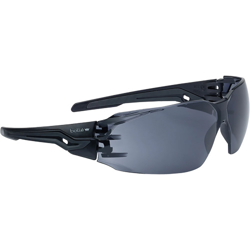 Lunettes de s&eacute;curit&eacute; BSSI Silex+, Lentille Fum&eacute;e/Gris, Antibu&eacute;e/Anti-&eacute;gratignures, ANSI Z87+ O-Max