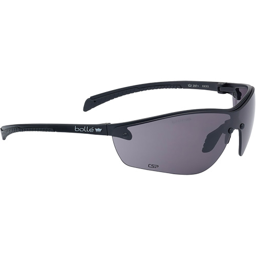 Silium+ BSSI Safety Glasses, Smoke/Grey Lens, Anti-Fog/Anti-Scratch, ANSI Z87+ O-Max