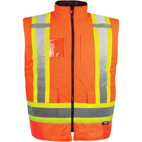 High-Visibility 7-in-1 Jacket, Polyester, High Visibility Orange, X-Large O-Max