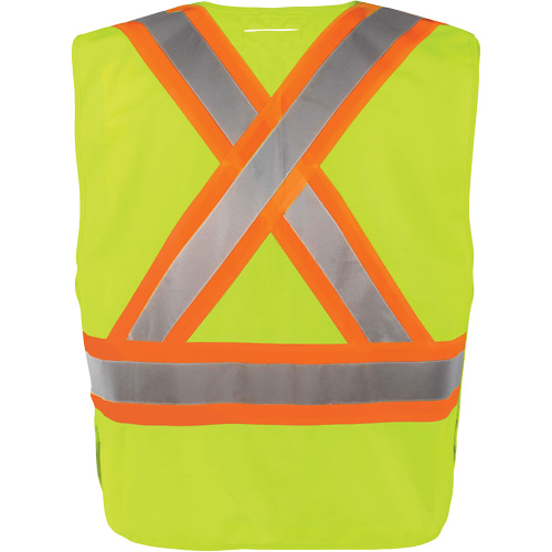 High-Visibility 5-Point Tear Away Vest, High Visibility Orange, Medium/Small, Polyester O-Max