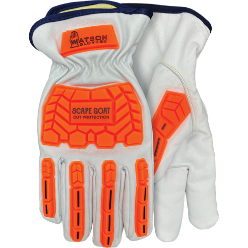 Scape Goat Cut-Resistant Gloves, 2X-Large, Goatskin Palm, Elastic/Driver Cuff O-Max