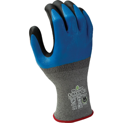 Gants r&eacute;sistant &agrave; la coupe 376, 6/Petit, R&ecirc;vetement Nitrile/Mousse de nitrile, Calibre 13, Enveloppe en Polyester/Acier inoxydable O-Max