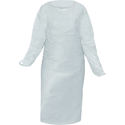 Blouse CoverMe avec passe-pouces, Taille unique, Blanc, Poly&eacute;thyl&egrave;ne O-Max