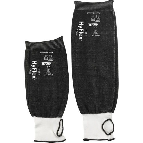 Manchon de protection large HyFlex 11-251, Intercept, 18", ASTM ANSI niveau A3, Noir O-Max