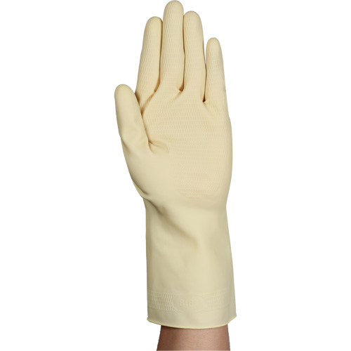 AlphaTec&reg; 87-137 Lightweight Natural Gloves, Size 9, 11.8" L, Rubber Latex, 16-mil O-Max