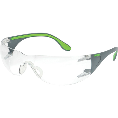 Lunettes de s&eacute;curit&eacute; gris/vert Adapt Lite, Lentille Transparent, Antibu&eacute;e/Anti-&eacute;gratignures, ANSI Z87+/R&eacute;pond ou surpasse la norme CSA Z94.3 O-Max