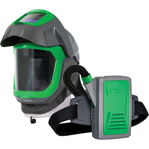 Masque de respirateur Z-Link avec joint de visage, visi&egrave;re & montage &agrave; ceinture, Respirateur &agrave; masque/Masque de soudage, Pile Lithium-ion O-Max
