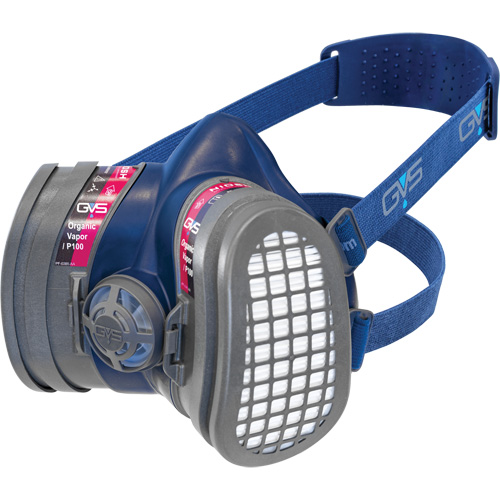 Respirateur Elipse &agrave; profil bas OV/P100 NIOSH avec filtres de rechange, &eacute;lastom&egrave;re/Thermoplastique, Petit/Moyen O-Max