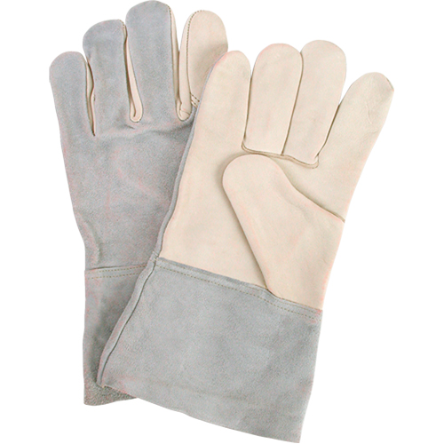 Gants de travail d'usage standard, Grand, Paume en Cuir fleur de vache O-Max