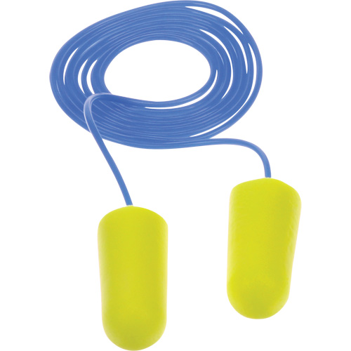E-A-Rsoft Yellow Neon Earplugs, Bulk - Polybag, Corded O-Max