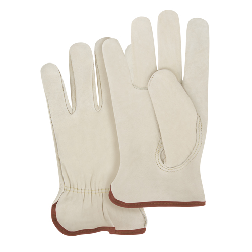 Gants pour conducteurs &agrave; ajustement serr&eacute;, Grand, Paume en Cuir fleur de vache O-Max