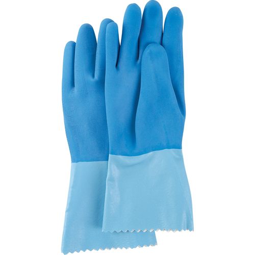 Gants lourds Blue-Grip, Taille 6/Petit, 12" lo, Latex de caoutchouc, Doublure en Interlock, 45 mils O-Max
