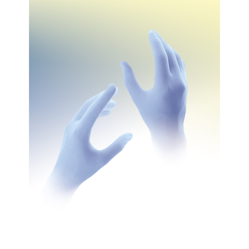 QRP Qualatrile Disposable Gloves, Medium, Nitrile, 5-mil, Powder-Free, Blue O-Max