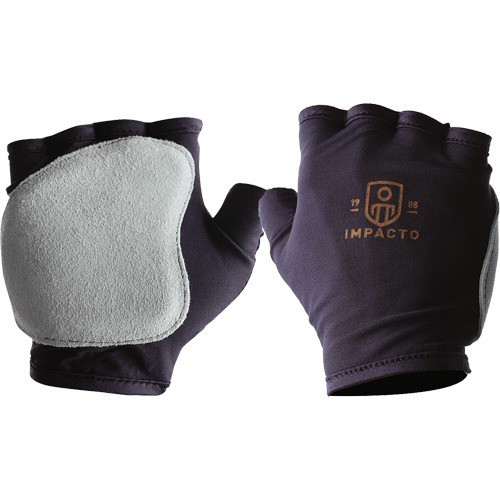 Gants antichocs sans doigts, main droite, T-petit, Paume en Cuir refendu, Poignet &agrave; enfiler O-Max