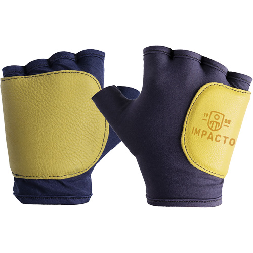 Palm and Side Impact Glove Liner-Left, X-Small, Grain Leather Palm, Slip-On Cuff O-Max
