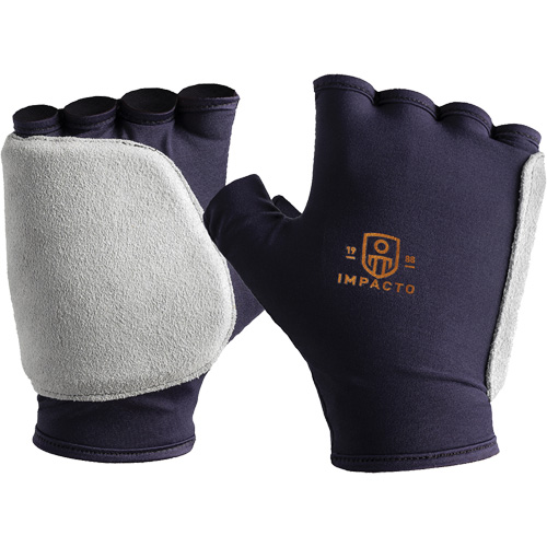 Palm and Side Impact Glove Liner-Right, X-Small, Grain Leather Palm, Slip-On Cuff O-Max