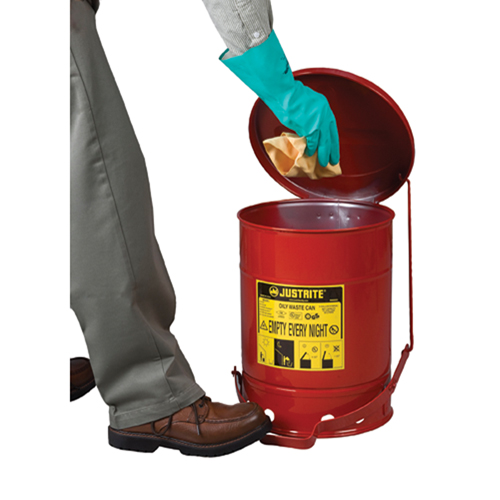 Contenants pour d&eacute;chets huileux, Homologu&eacute; FM/List&eacute; UL, 2 gal. US, Rouge O-Max