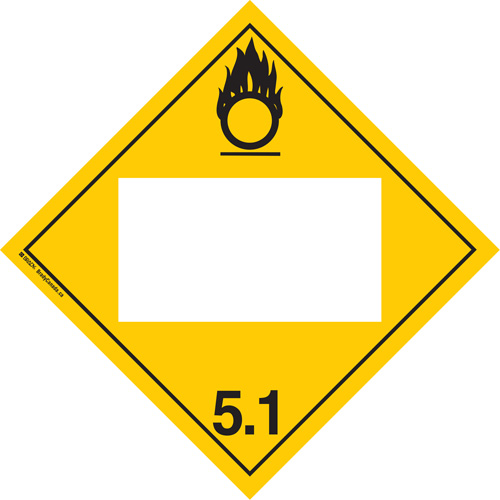 Plaque-&eacute;tiquette TMD oxidant, Vinyle adh&eacute;sif O-Max