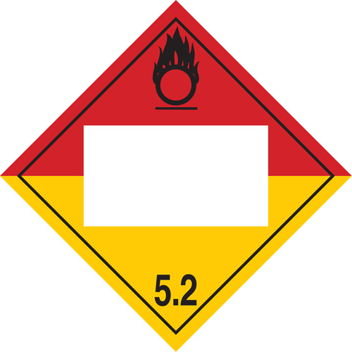 Organic Peroxide TDG Placard, Plastic O-Max
