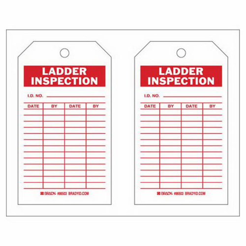 &eacute;tiquettes de rapport d'inspection, Polyester, 4" la x 7" h, Anglais O-Max