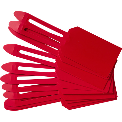 &eacute;tiquettes de cadenassage vierges en plastique, Plastique, 3-1/4" la x 5-4/5" h, Vierge O-Max