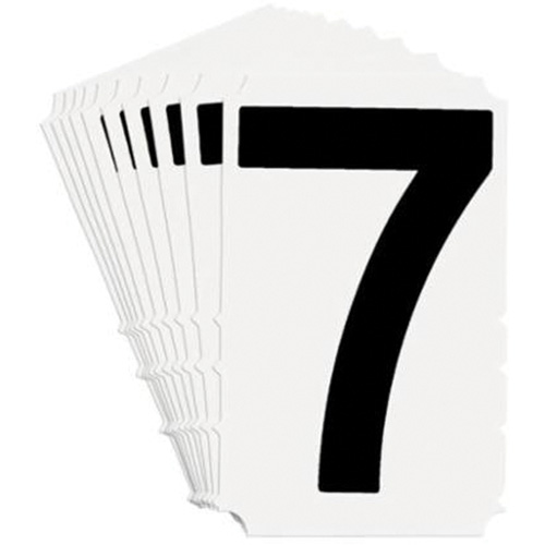 Quick-Align&reg; Individual Gothic Number & Letter Labels, 7, 4" H, Black on White O-Max