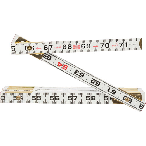 Red End&reg; Flat Reading Rule, 6' L, Wood O-Max