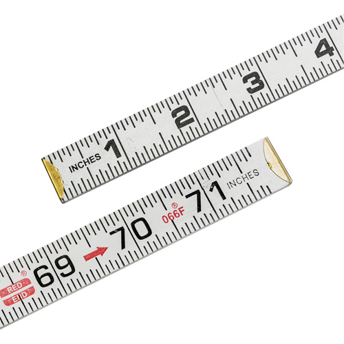 Red End&reg; Flat Reading Rule, 6' L, Wood O-Max